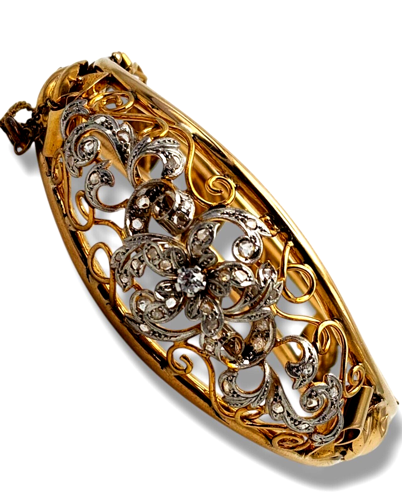 Stunning Antique Victorian 18K Gold & Diamond  Bracelet