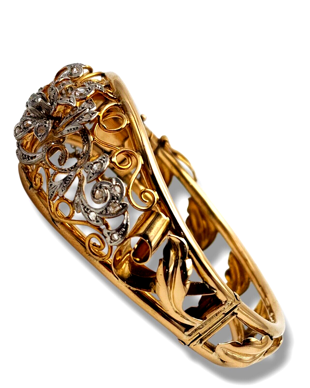 Stunning Antique Victorian 18K Gold & Diamond  Bracelet