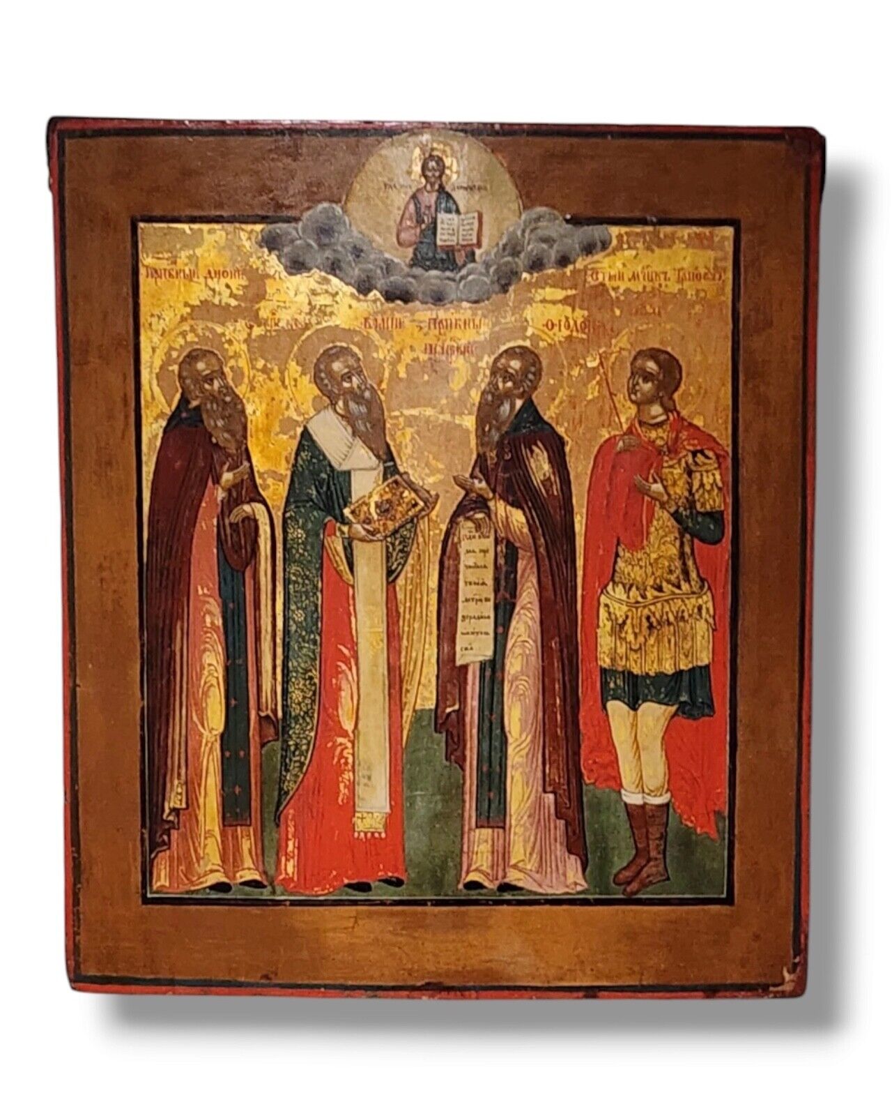 Russian Antique Hand painted Rare Icon of  Selected Saints,   Saint Yaroslavl, t