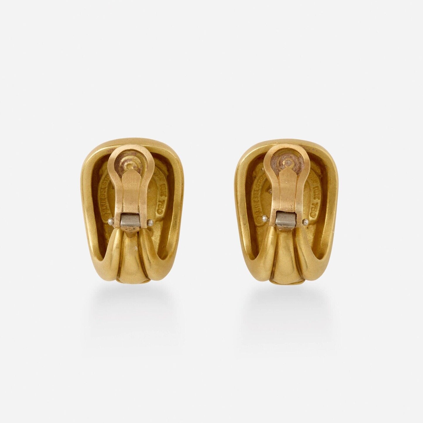 Barry Kieselstein-Cord Diamond and 18K Gold Earrings