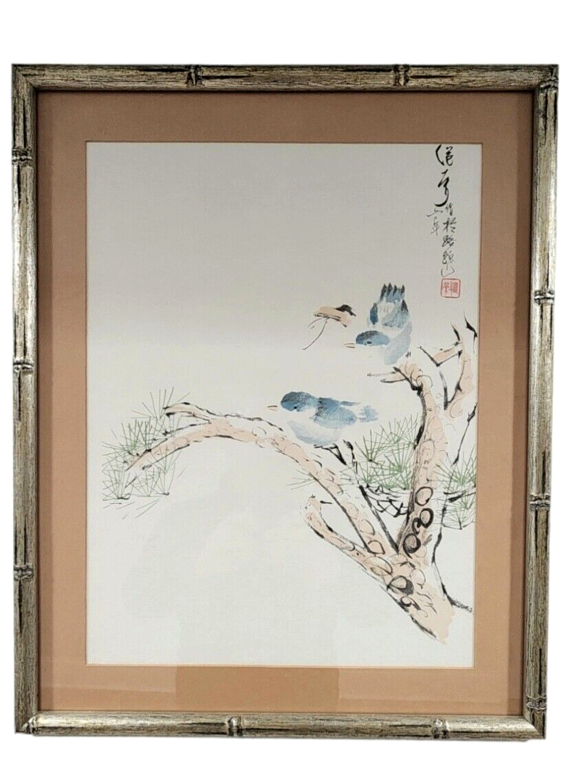 ART   Birds  Chinese Watercolor Painting Signed 2020s  Ji Rong China