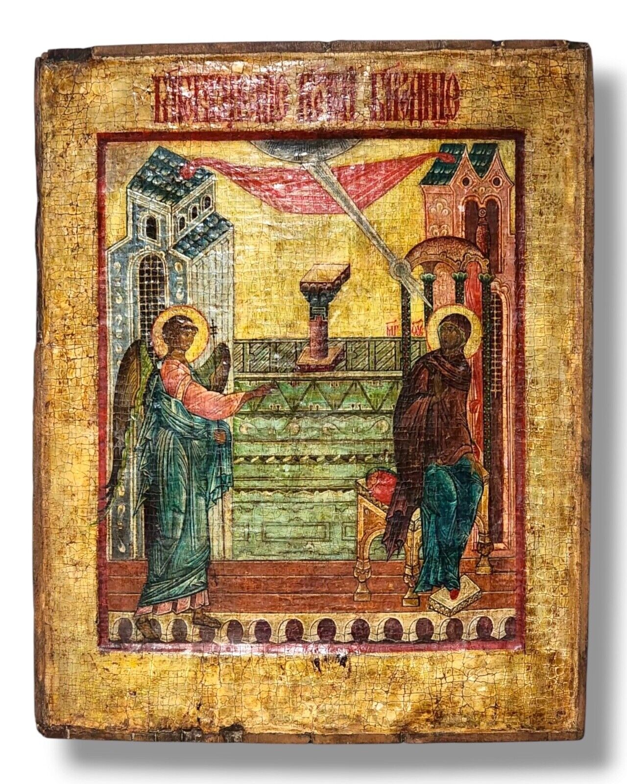 Rare Antique Russian Amazing Icon of the Annunciation 16th century Style