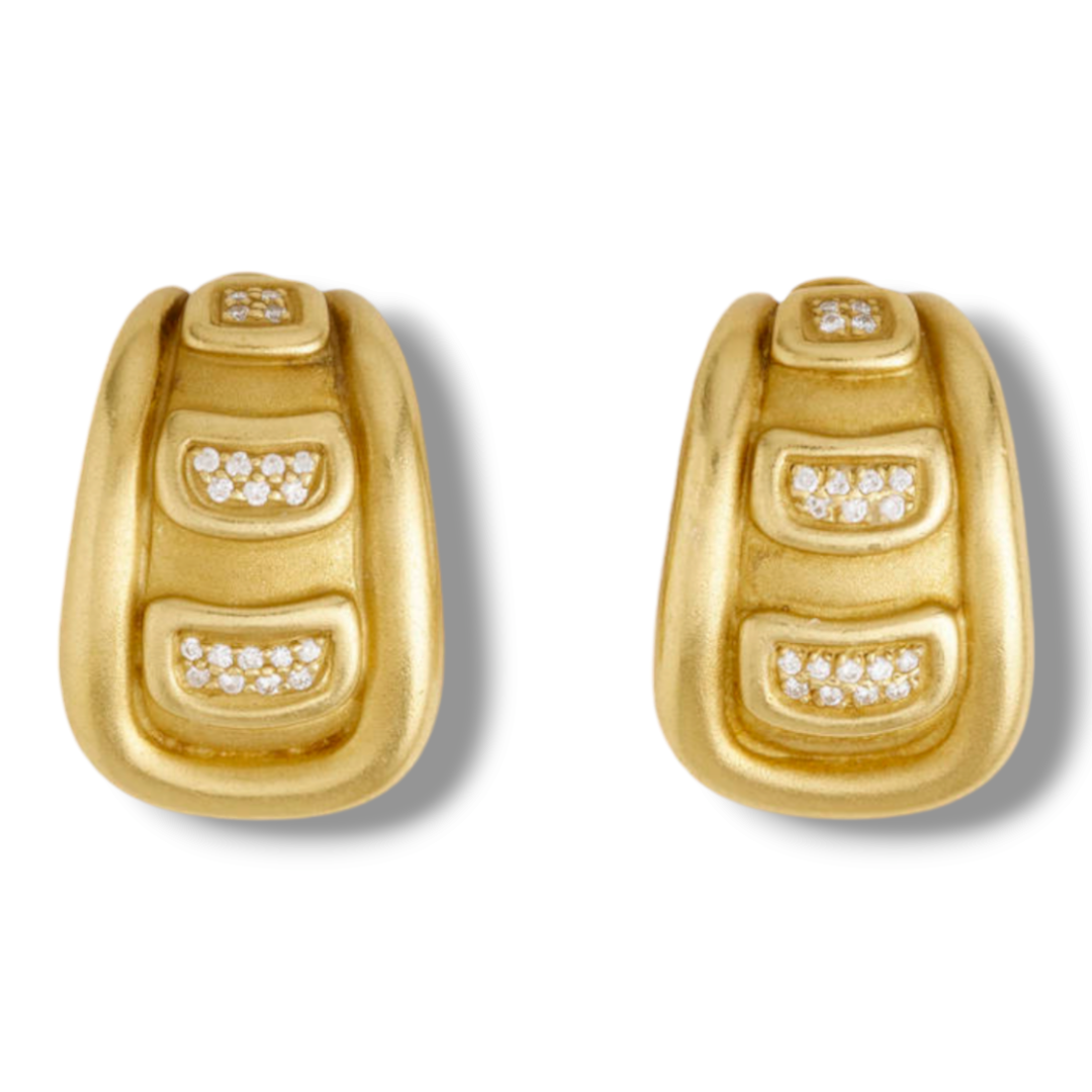 Barry Kieselstein-Cord Diamond and 18K Gold Earrings