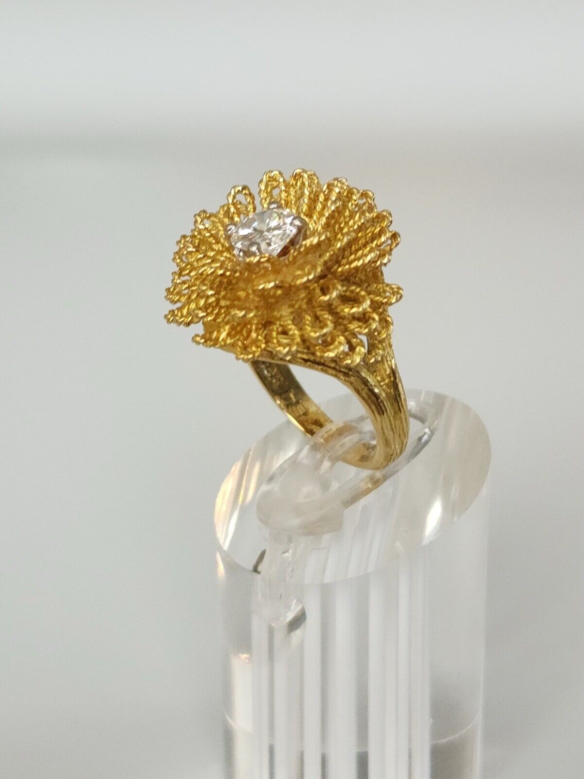 Vintage 18K Gold & Diamond Ring