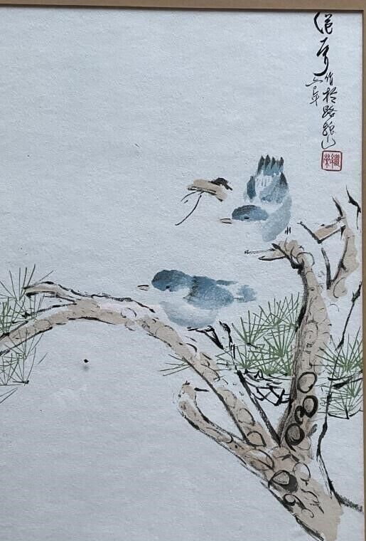 ART   Birds  Chinese Watercolor Painting Signed 2020s  Ji Rong China