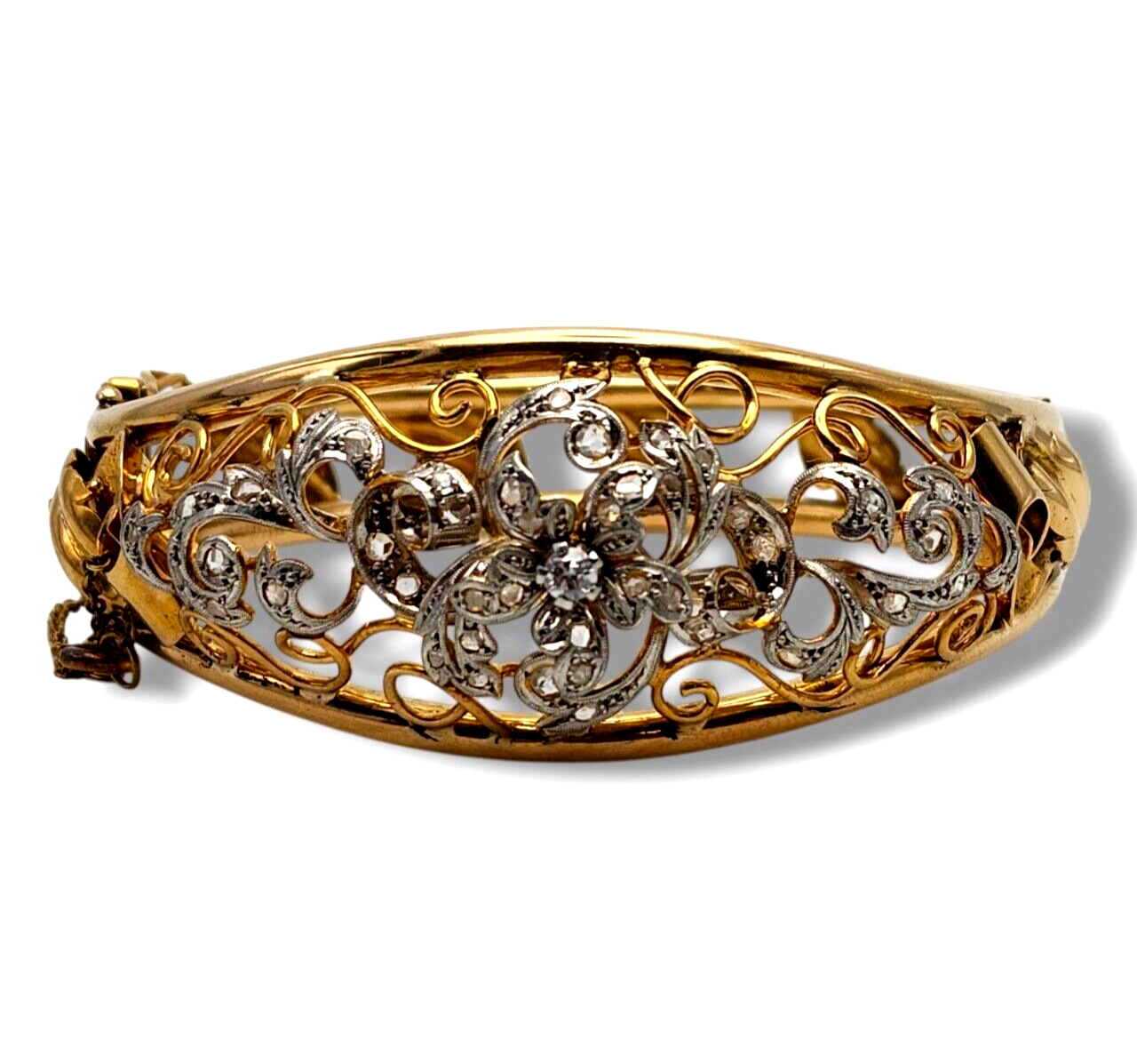 Stunning Antique Victorian 18K Gold & Diamond  Bracelet