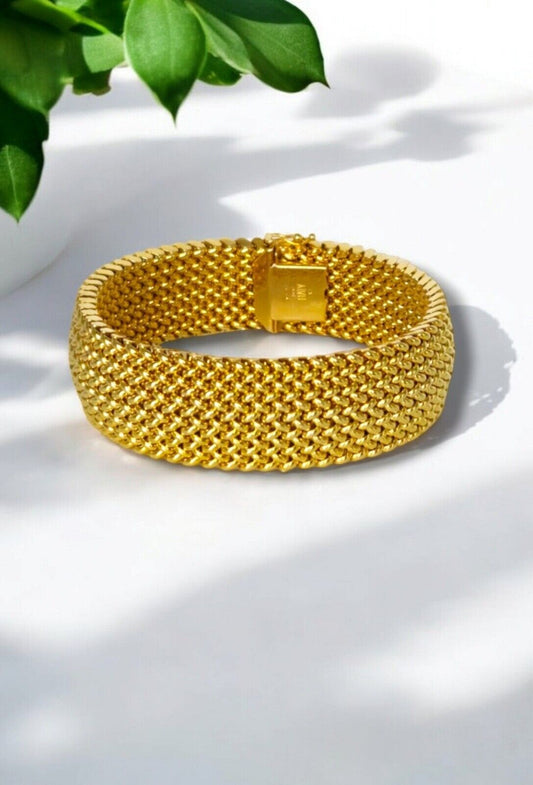 Amazing Italian Brev 14K Gold Bracelet 45 Grams