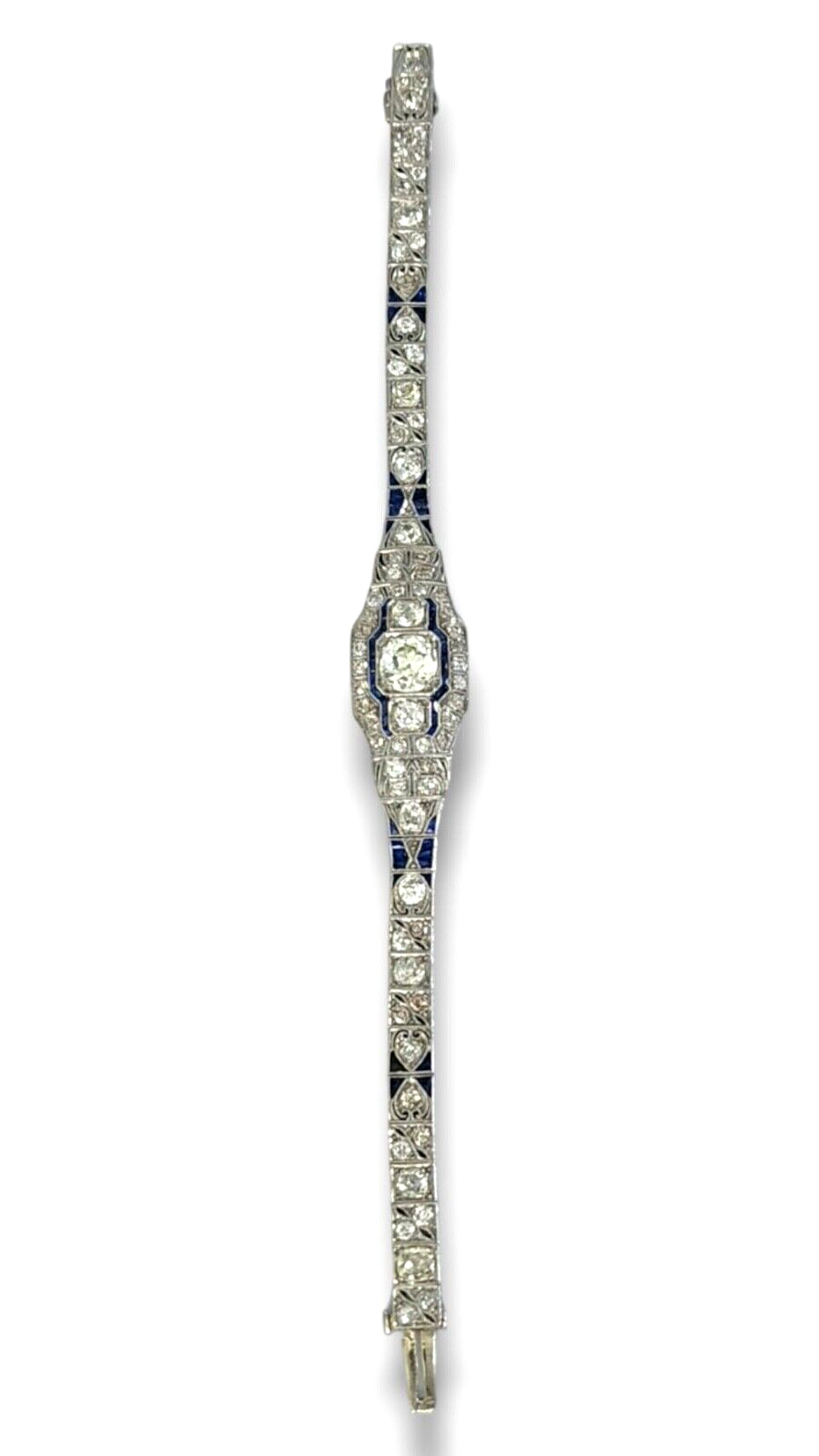 Gorgeous Rare Art Deco Platinum 6.39 Carats Diamond Bracelet Circa 1930