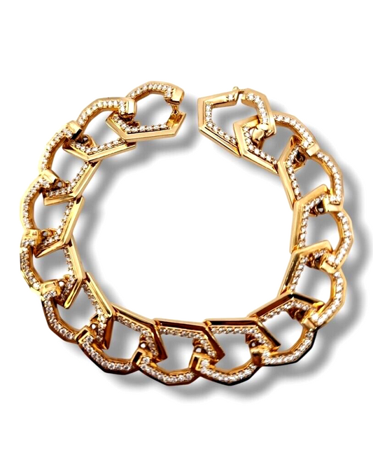 Beautiful 18k Gold and Natural Diamond Bracelet 3.54 Carats