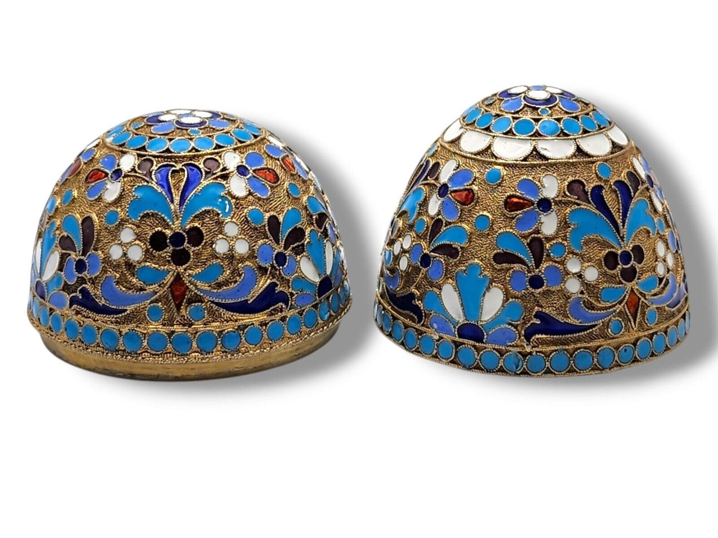 Imperial Russian 84 Silver & Enamel Egg Antique circa 1890