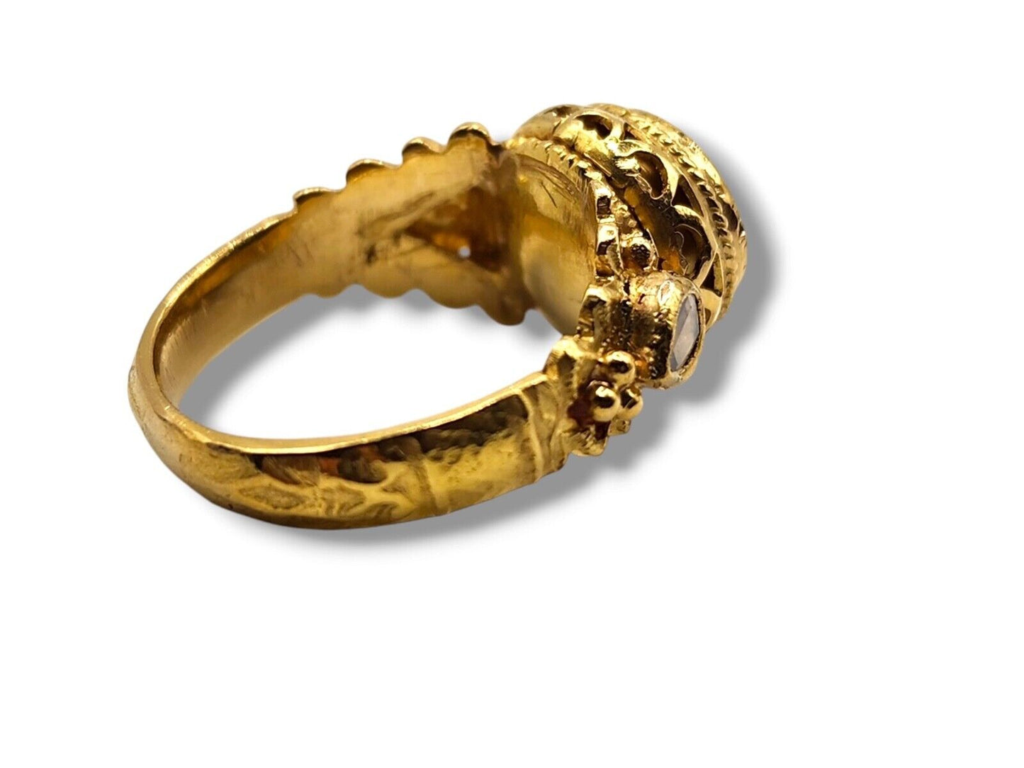 Rare Antique 18k Gold and Diamond Ring