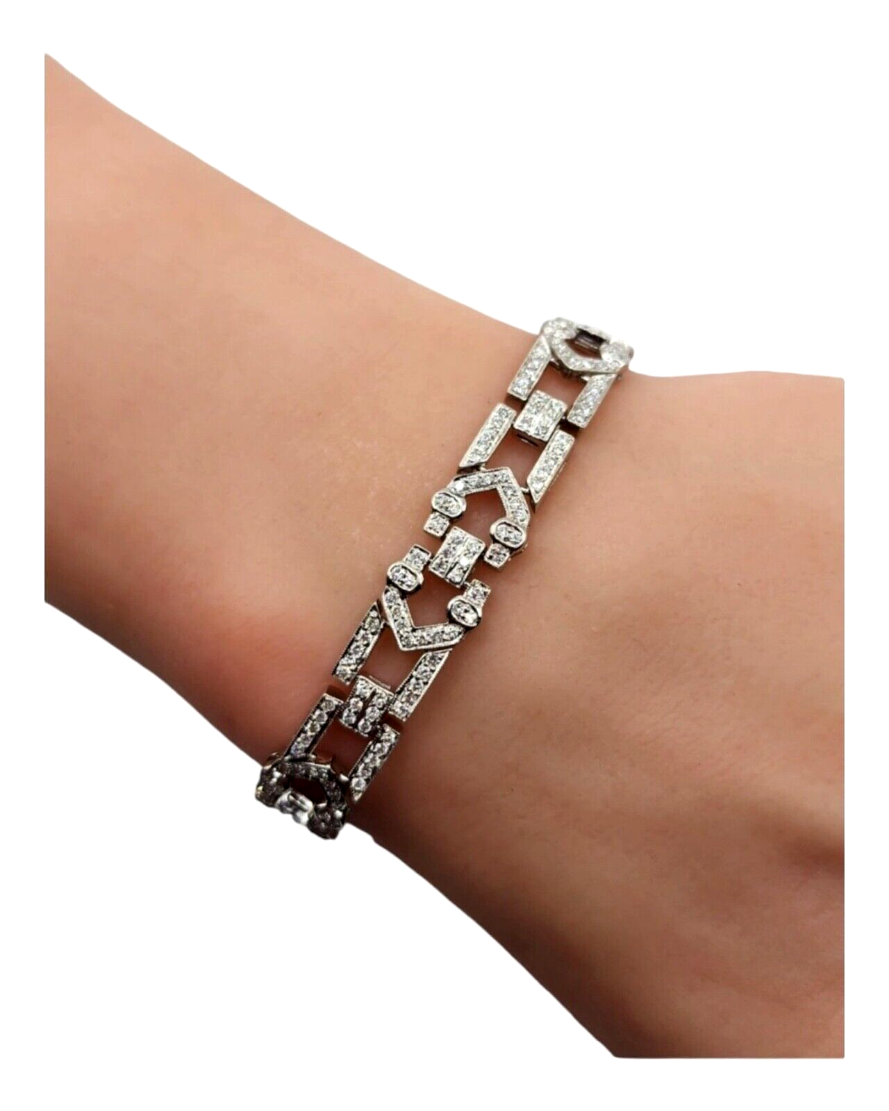 Beautiful 18K White Gold & Diamonds Bracelet