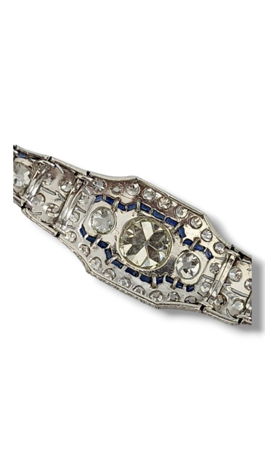 Gorgeous Rare Art Deco Platinum 6.39 Carats Diamond Bracelet Circa 1930