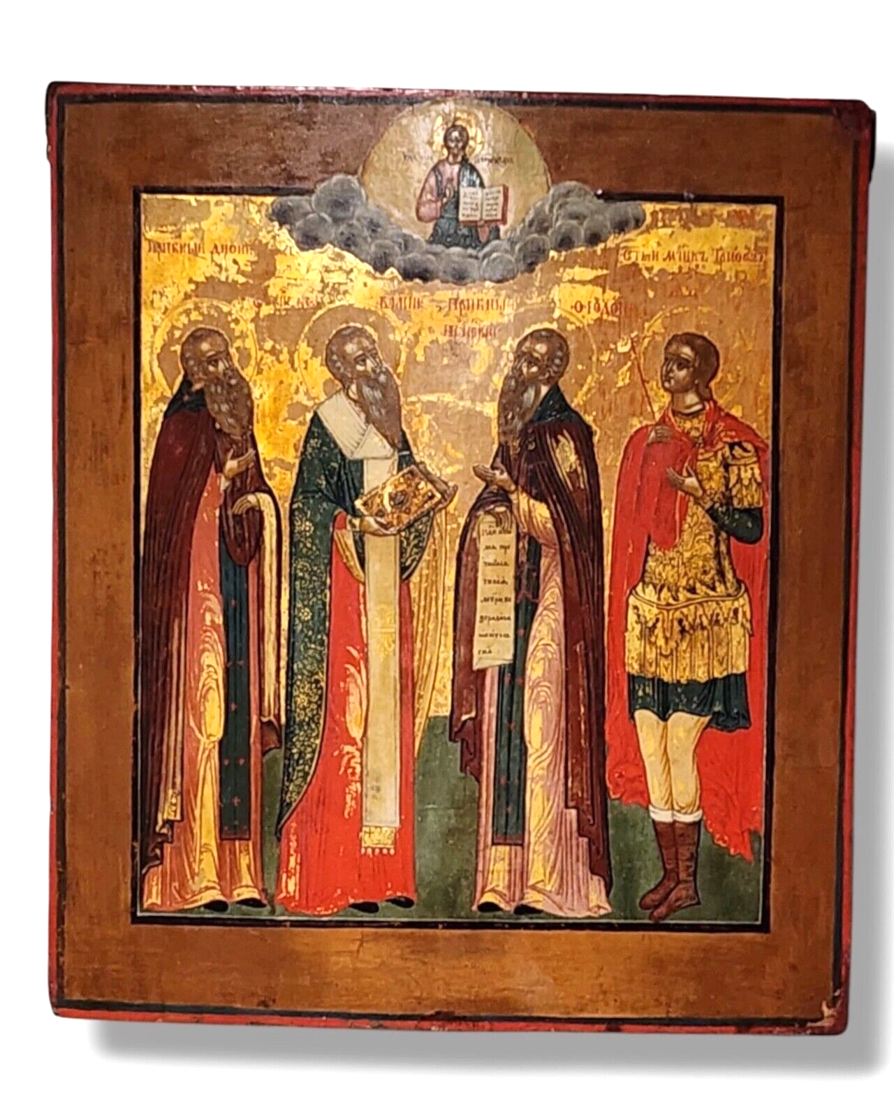 Russian Antique Hand painted Rare Icon of  Selected Saints,   Saint Yaroslavl, t