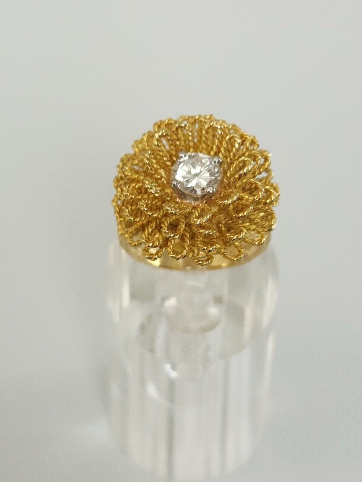 Vintage 18K Gold & Diamond Ring