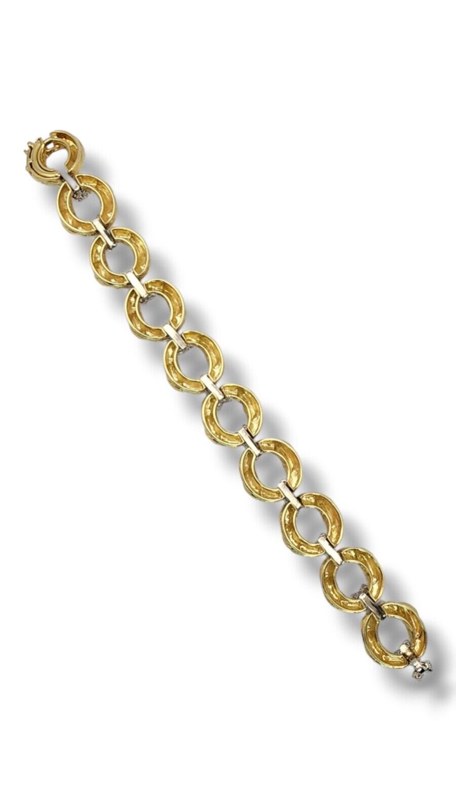 Amazing  18k Gold & 8.0 Ct Natural Diamond Bracelet  45 Grams